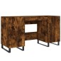 vidaXL Escritorio madera de ingeniería roble ahumado 140x50x75 cm vidaXL Escritorio madera de ingeniería roble ahumado 140x50x75 cm