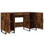 vidaXL Escritorio madera de ingeniería roble ahumado 140x50x75 cm vidaXL Escritorio madera de ingeniería roble ahumado 140x50x75 cm