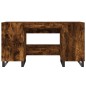 vidaXL Escritorio madera de ingeniería roble ahumado 140x50x75 cm vidaXL Escritorio madera de ingeniería roble ahumado 140x50x75 cm