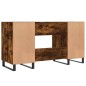 vidaXL Escritorio madera de ingeniería roble ahumado 140x50x75 cm vidaXL Escritorio madera de ingeniería roble ahumado 140x50x75 cm