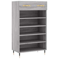 vidaXL Zapatero madera de ingeniería gris Sonoma 60x35x105 cm