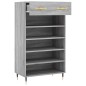 vidaXL Zapatero madera de ingeniería gris Sonoma 60x35x105 cm