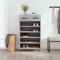 vidaXL Zapatero madera de ingeniería gris Sonoma 60x35x105 cm
