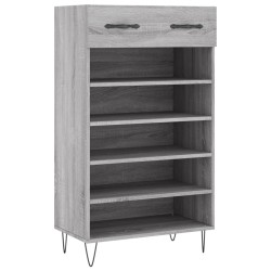 vidaXL Zapatero madera de ingeniería gris Sonoma 60x35x105 cm