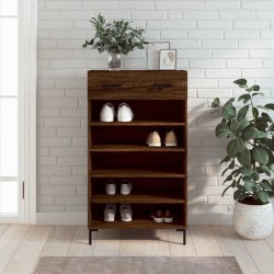 vidaXL Zapatero madera de ingeniería roble marrón 60x35x105 cm