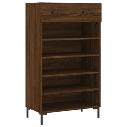vidaXL Zapatero madera de ingeniería roble marrón 60x35x105 cm