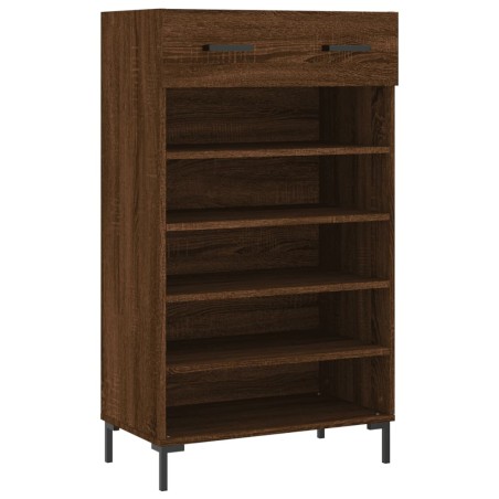 vidaXL Zapatero madera de ingeniería roble marrón 60x35x105 cm