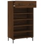 vidaXL Zapatero madera de ingeniería roble marrón 60x35x105 cm