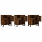 vidaXL Aparadores 3 uds madera contrachapada roble ahumado vidaXL Aparadores 3 uds madera contrachapada roble ahumado
