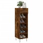 vidaXL Zapatero madera de ingeniería roble ahumado 30x35x105 cm