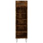 vidaXL Zapatero madera de ingeniería roble ahumado 30x35x105 cm