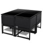 vidaXL Set comedor de jardín 9 piezas y cojines ratán sintético negro vidaXL Set comedor de jardín 9 piezas y cojines ratán sintético negro