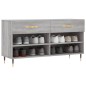 vidaXL Banco zapatero madera de ingeniería gris Sonoma 102x35x55 cm vidaXL Banco zapatero madera de ingeniería gris Sonoma 102x35x55 cm