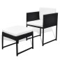 vidaXL Set comedor de jardín 9 piezas y cojines ratán sintético negro vidaXL Set comedor de jardín 9 piezas y cojines ratán sintético negro