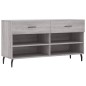 vidaXL Banco zapatero madera de ingeniería gris Sonoma 102x35x55 cm vidaXL Banco zapatero madera de ingeniería gris Sonoma 102x35x55 cm