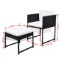 vidaXL Set comedor de jardín 9 piezas y cojines ratán sintético negro vidaXL Set comedor de jardín 9 piezas y cojines ratán sintético negro