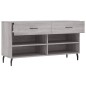 vidaXL Banco zapatero madera de ingeniería gris Sonoma 102x35x55 cm vidaXL Banco zapatero madera de ingeniería gris Sonoma 102x35x55 cm