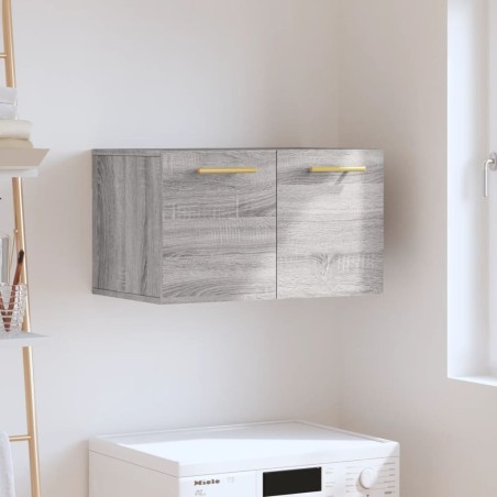 vidaXL Armario de pared madera de ingeniería gris Sonoma 60x36,5x35 cm