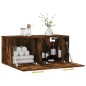 vidaXL Armario de pared madera ingeniería roble ahumado 80x36,5x35 cm vidaXL Armario de pared madera ingeniería roble ahumado 80x36,5x35 cm