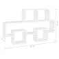 vidaXL Estante pared forma coche madera ingeniería blanco 82x15x51 cm vidaXL Estante pared forma coche madera ingeniería blanco 82x15x51 cm