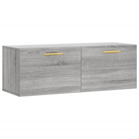 vidaXL Armario de pared madera ingeniería gris Sonoma 100x36,5x35 cm