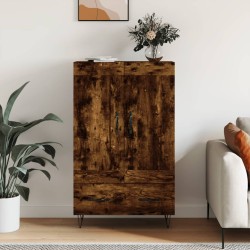 vidaXL Aparador alto madera de ingeniería roble ahumado 69,5x31x115 cm
