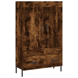 vidaXL Aparador alto madera de ingeniería roble ahumado 69,5x31x115 cm