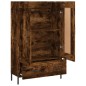 vidaXL Aparador alto madera de ingeniería roble ahumado 69,5x31x115 cm vidaXL Aparador alto madera de ingeniería roble ahumado 69,5x31x115 cm