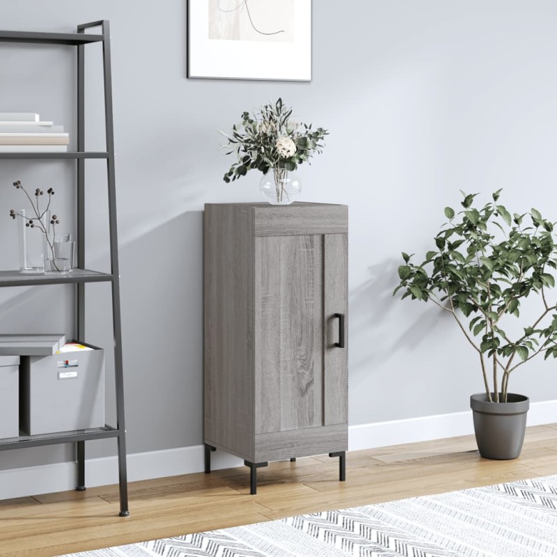 vidaXL Aparador madera de ingeniería gris Sonoma 34,5x34x90 cm vidaXL Aparador madera de ingeniería gris Sonoma 34,5x34x90 cm