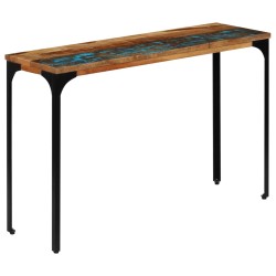 vidaXL Mesa consola madera maciza reciclada 120x35x76 cm 
