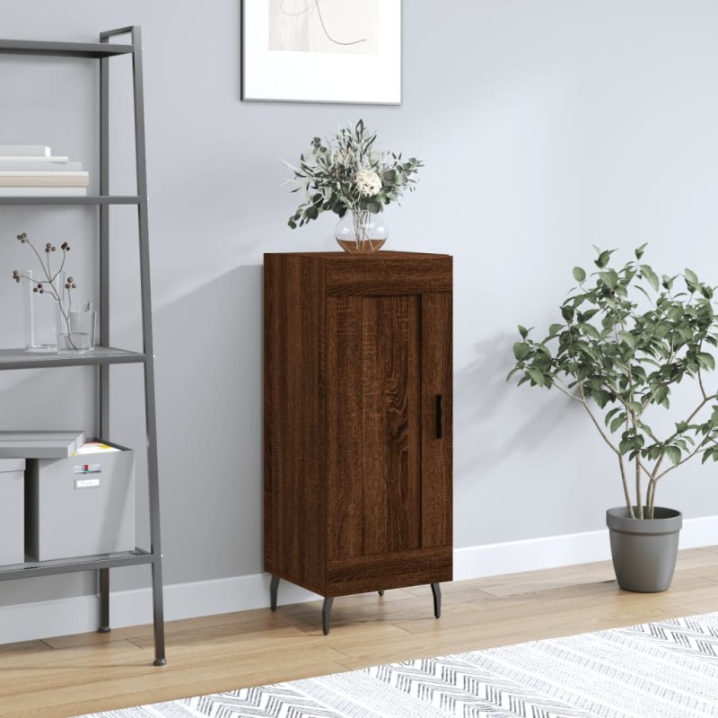 vidaXL Aparador madera de ingeniería marrón roble 34,5x34x90 cm