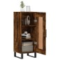 vidaXL Aparador madera de ingeniería roble ahumado 34,5x34x90 cm vidaXL Aparador madera de ingeniería roble ahumado 34,5x34x90 cm