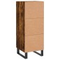 vidaXL Aparador madera de ingeniería roble ahumado 34,5x34x90 cm vidaXL Aparador madera de ingeniería roble ahumado 34,5x34x90 cm