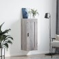 vidaXL Armario de pared madera de ingeniería gris Sonoma 34,5x34x90 cm