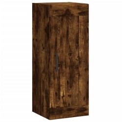 vidaXL Armario de pared madera ingeniería roble ahumado 34,5x34x90 cm