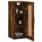 vidaXL Armario de pared madera ingeniería roble ahumado 34,5x34x90 cm vidaXL Armario de pared madera ingeniería roble ahumado 34,5x34x90 cm