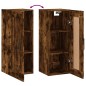 vidaXL Armario de pared madera ingeniería roble ahumado 34,5x34x90 cm vidaXL Armario de pared madera ingeniería roble ahumado 34,5x34x90 cm