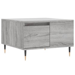 vidaXL Mesa de centro madera contrachapada gris Sonoma 55x55x36,5 cm