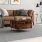 vidaXL Mesa de centro madera contrachapada roble ahumado 55x55x36,5 cm