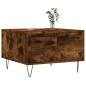 vidaXL Mesa de centro madera contrachapada roble ahumado 55x55x36,5 cm