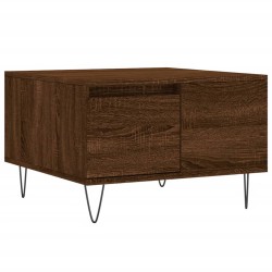 vidaXL Mesa de centro madera contrachapada roble marrón 55x55x36,5 cm