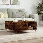 vidaXL Mesa de centro madera contrachapada roble ahumado 80x80x36,5 cm vidaXL Mesa de centro madera contrachapada roble ahumado 80x80x36,5 cm