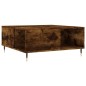 vidaXL Mesa de centro madera contrachapada roble ahumado 80x80x36,5 cm vidaXL Mesa de centro madera contrachapada roble ahumado 80x80x36,5 cm