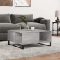 vidaXL Mesa de centro madera contrachapada gris Sonoma 80x80x36,5 cm