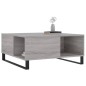 vidaXL Mesa de centro madera contrachapada gris Sonoma 80x80x36,5 cm