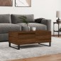 vidaXL Mesa de centro madera contrachapada marrón roble 90x50x36,5 cm