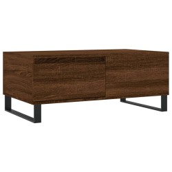 vidaXL Mesa de centro madera contrachapada marrón roble 90x50x36,5 cm