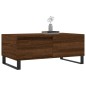 vidaXL Mesa de centro madera contrachapada marrón roble 90x50x36,5 cm