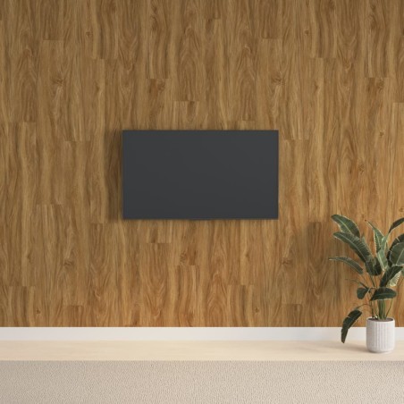 vidaXL Paneles de pared con aspecto de madera PVC marrón 2,06 m²