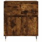 vidaXL Aparador madera contrachapada color roble ahumado 60x35x70 cm vidaXL Aparador madera contrachapada color roble ahumado 60x35x70 cm